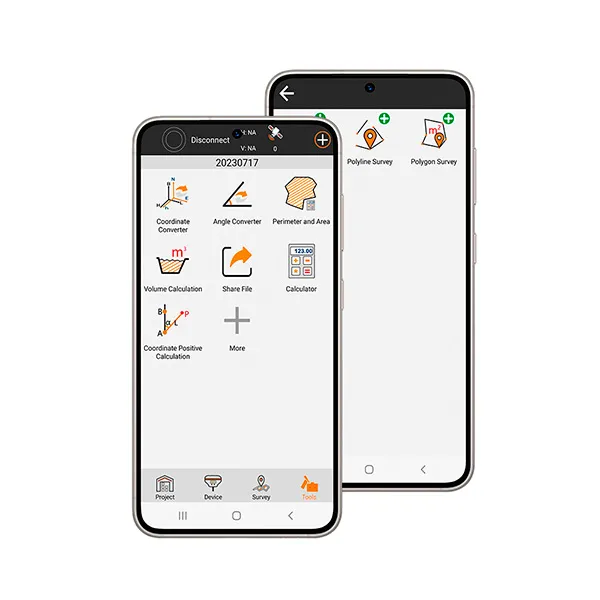 Pantallas de herramientas de X-Survey